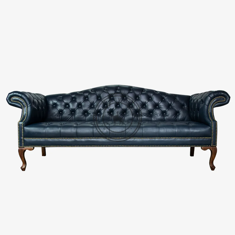 Ostrich Vintage finish genuine leather Sofa - Image 4