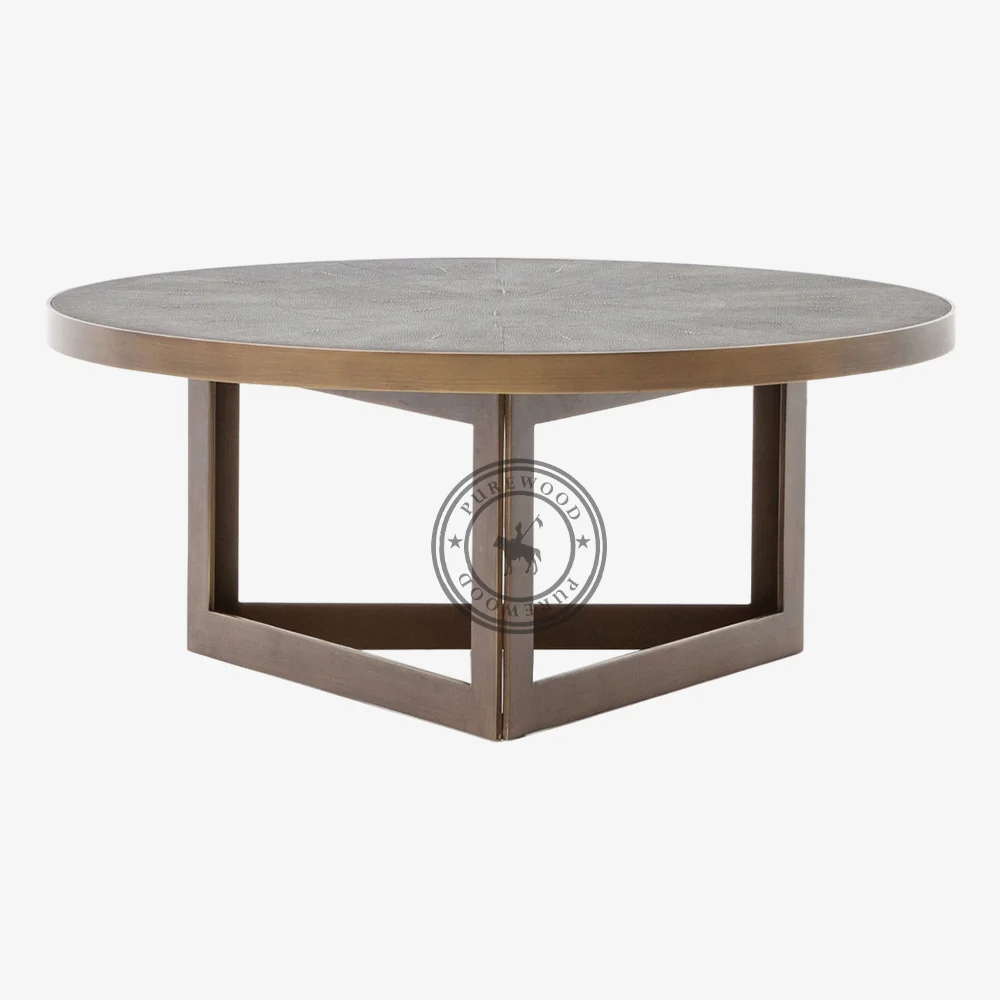 Suzdal Round Shagreen Coffee Table - Image 2