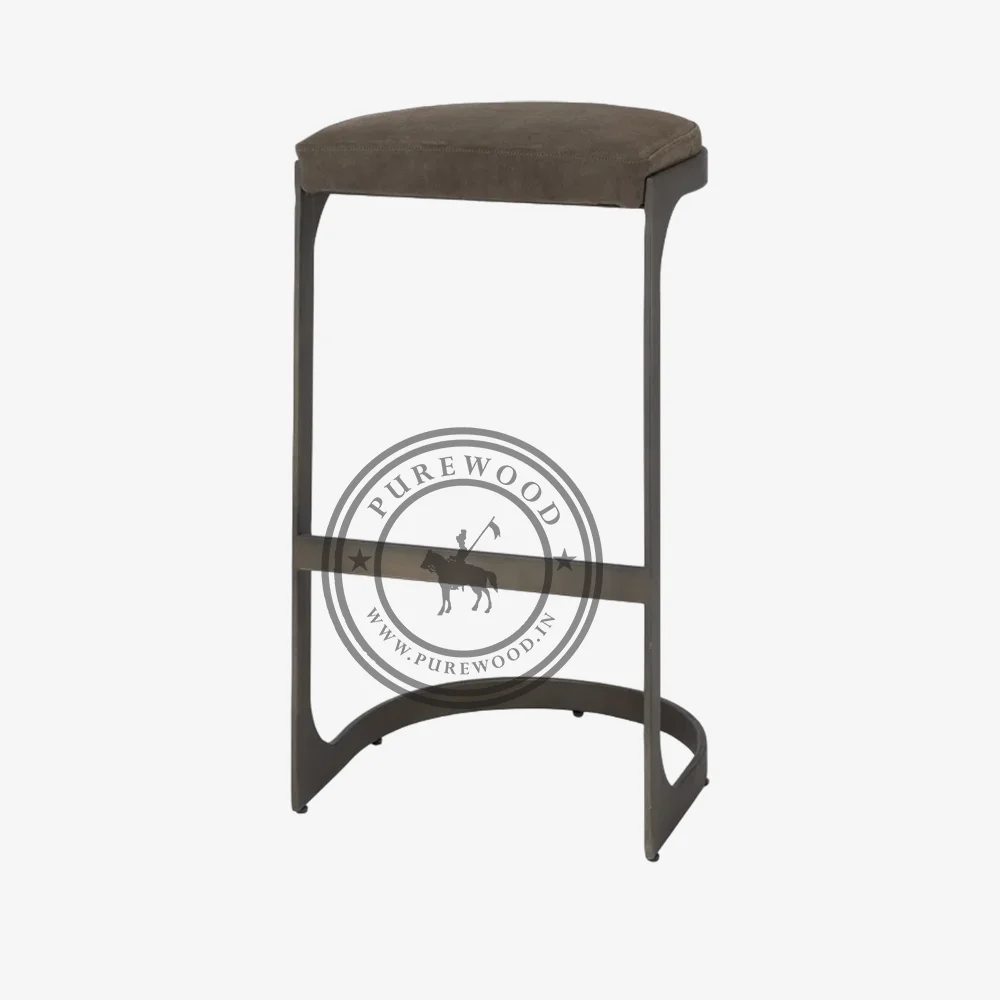 Swift C Shape Metal Bar Stool with industrial design