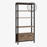 William Wood Open Bookcase with Drawers