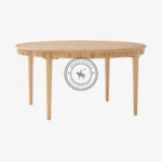 Woodpecker Round Cerused Oak Dining Table
