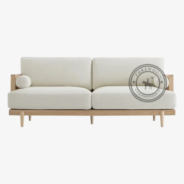 Arras Fabric Cane Sofa - Thumbnail 2