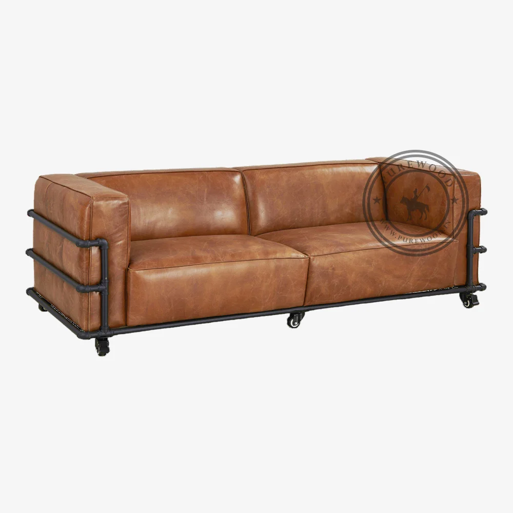 Avon Modern Leather Sofa