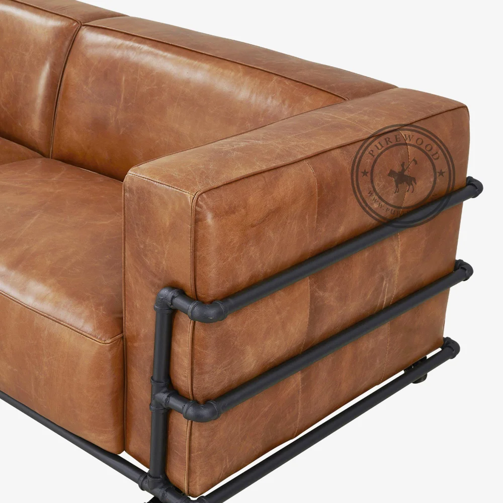 Avon Modern Leather Sofa - Image 3