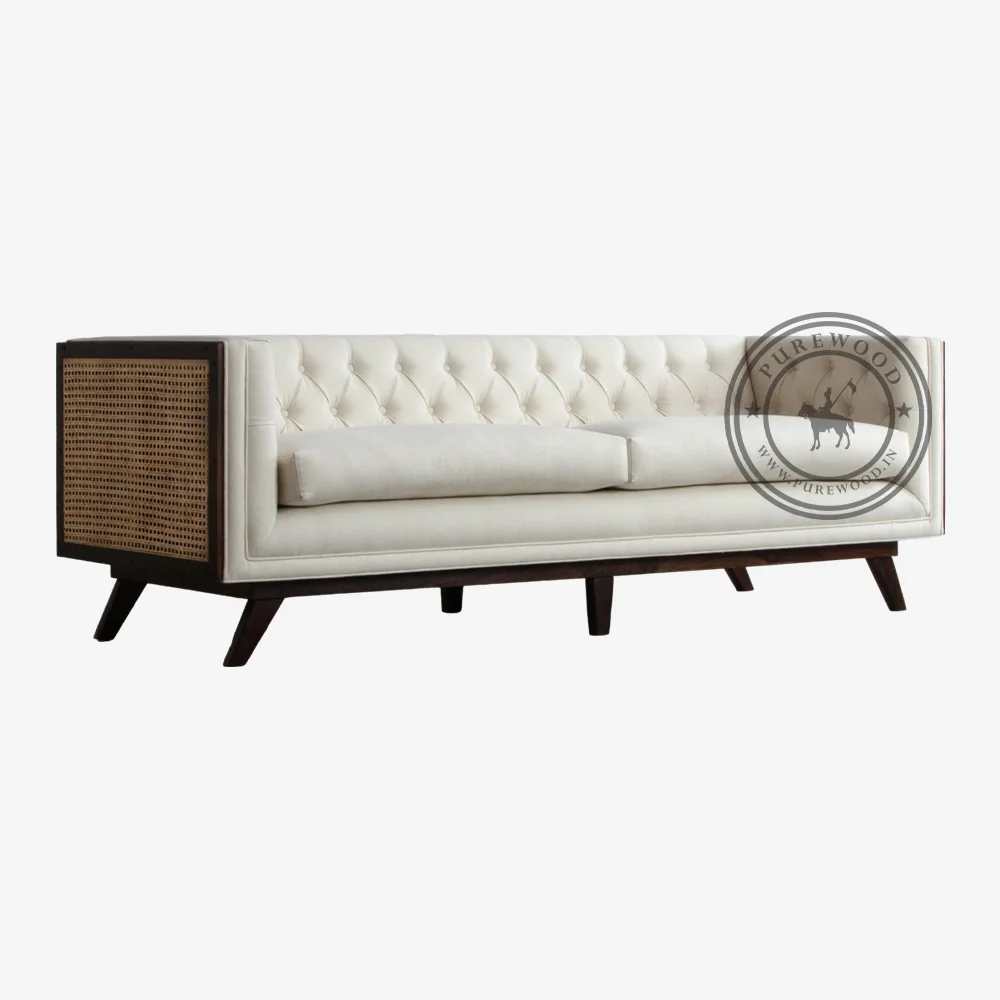 Bergerac Pine Fabric Sofa