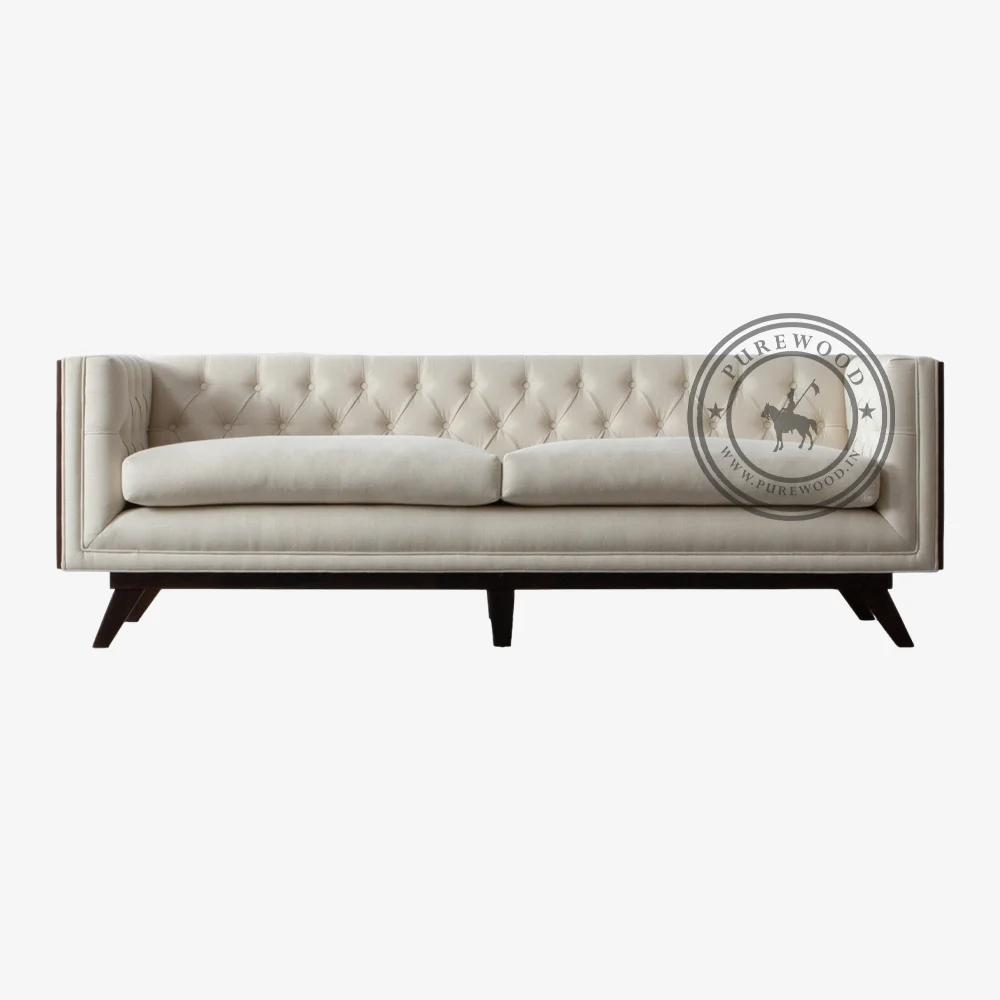 Bergerac Pine Fabric Sofa - Image 2