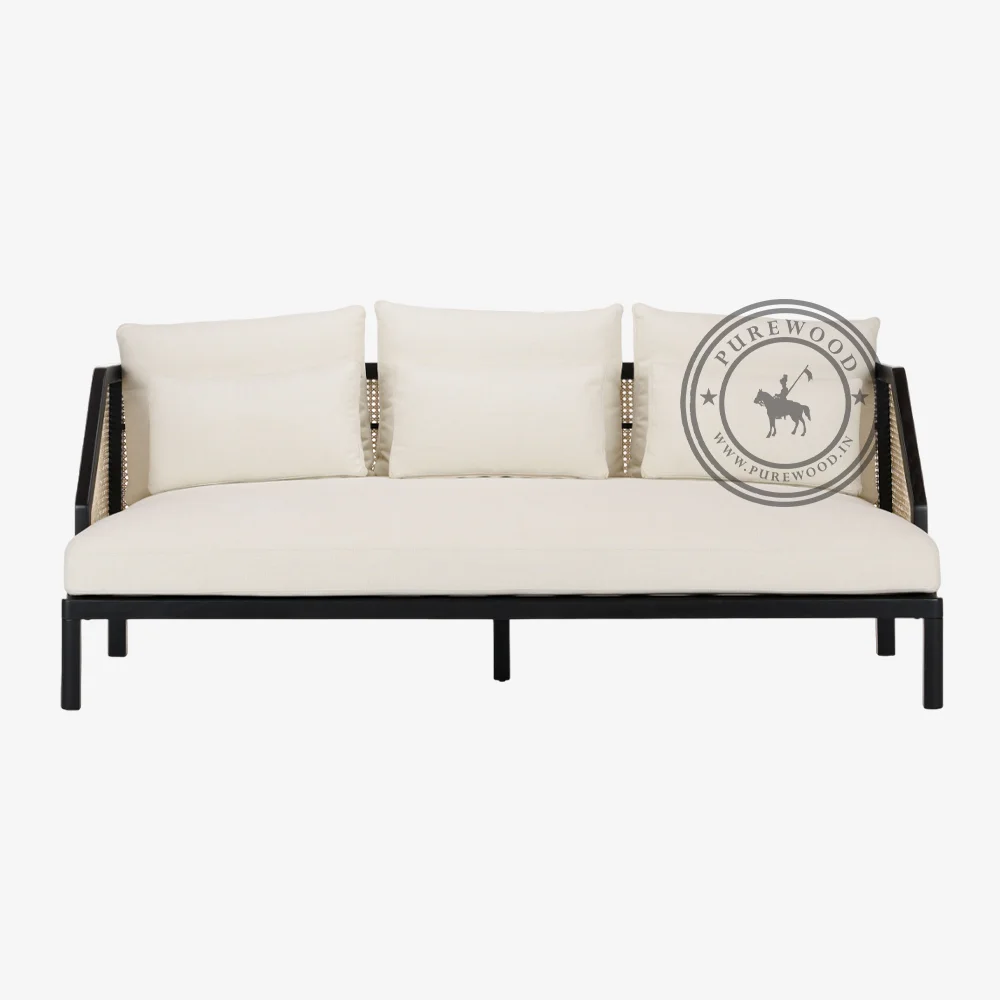 Dinan Black Fabric Sofa - Image 2