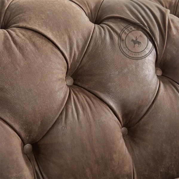 Kei Leather Chesterfield Sofa - Thumbnail 2