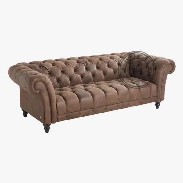 Kei Leather Chesterfield Sofa - Thumbnail 1