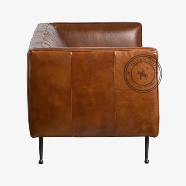 Lagan Havana Leather Sofa - Thumbnail 2