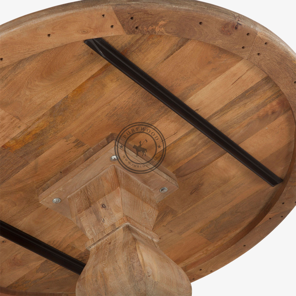 Adrian Round Dining Table Antique Oak - Image 3