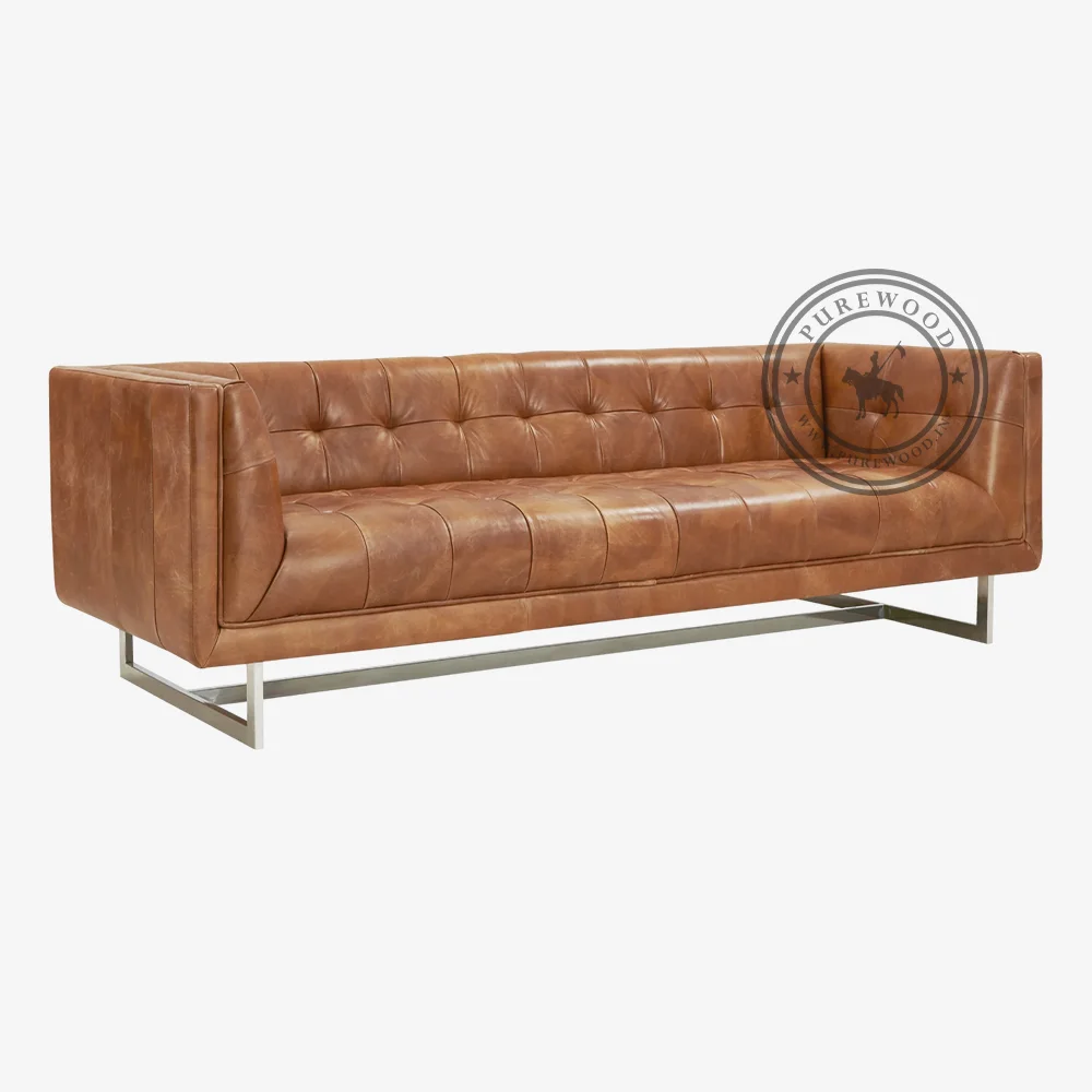 Sever Tufted Leather Sofa