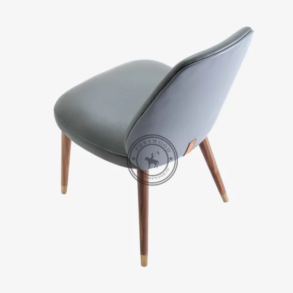 Tulip Vintage grey fabric chair - Thumbnail 2