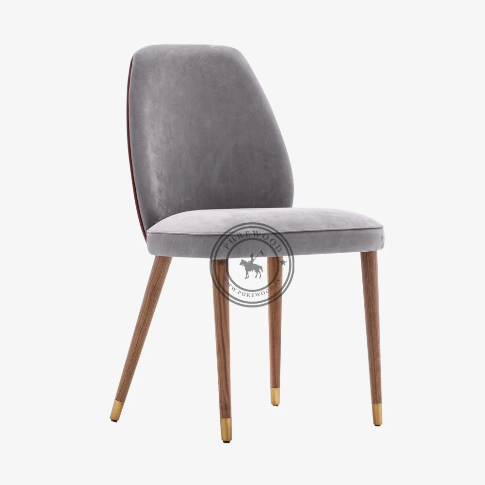 Tulip Vintage grey fabric chair