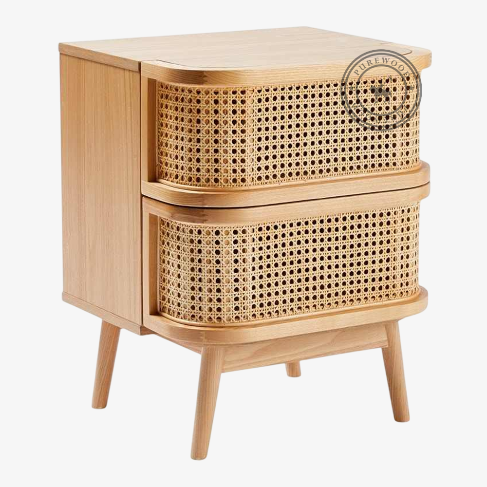Montagnac Cane Bedside Table