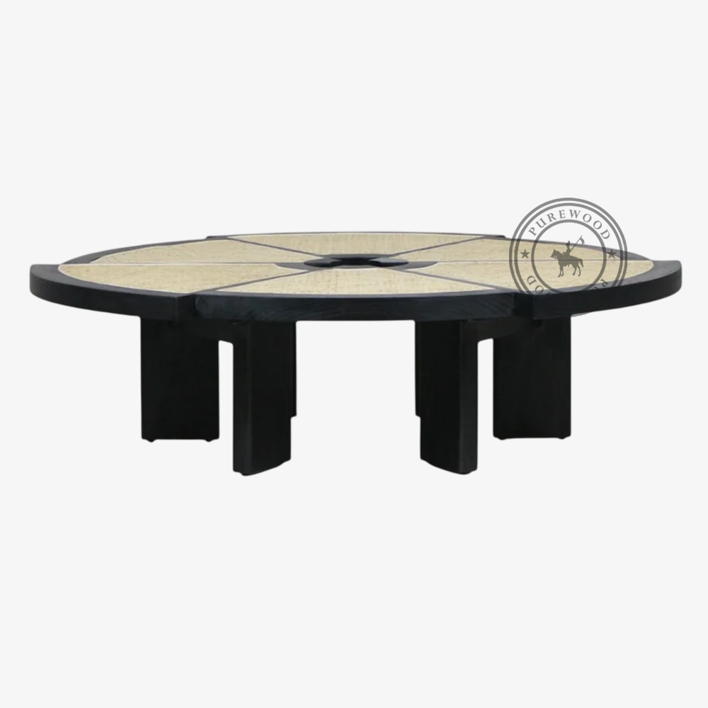 Leaf Nest cane coffee table