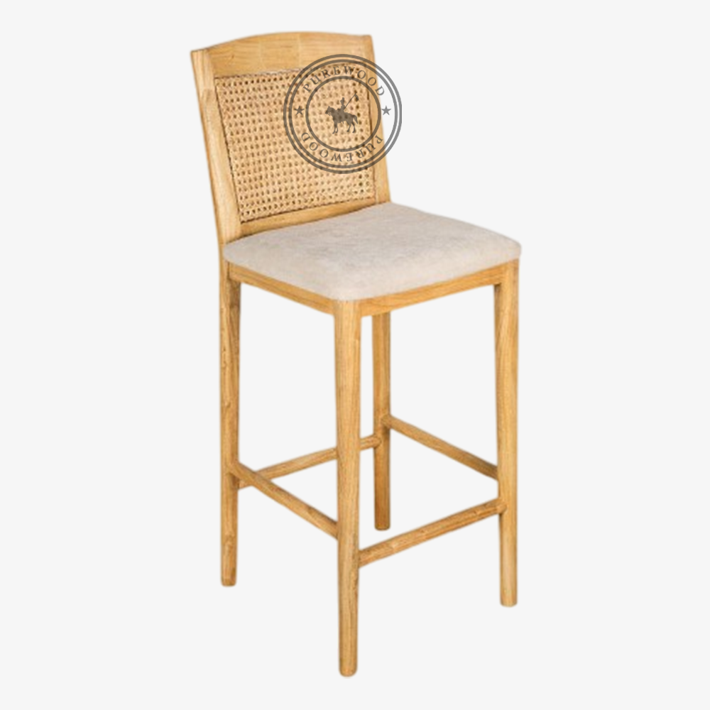 Maple Cane bar Stool